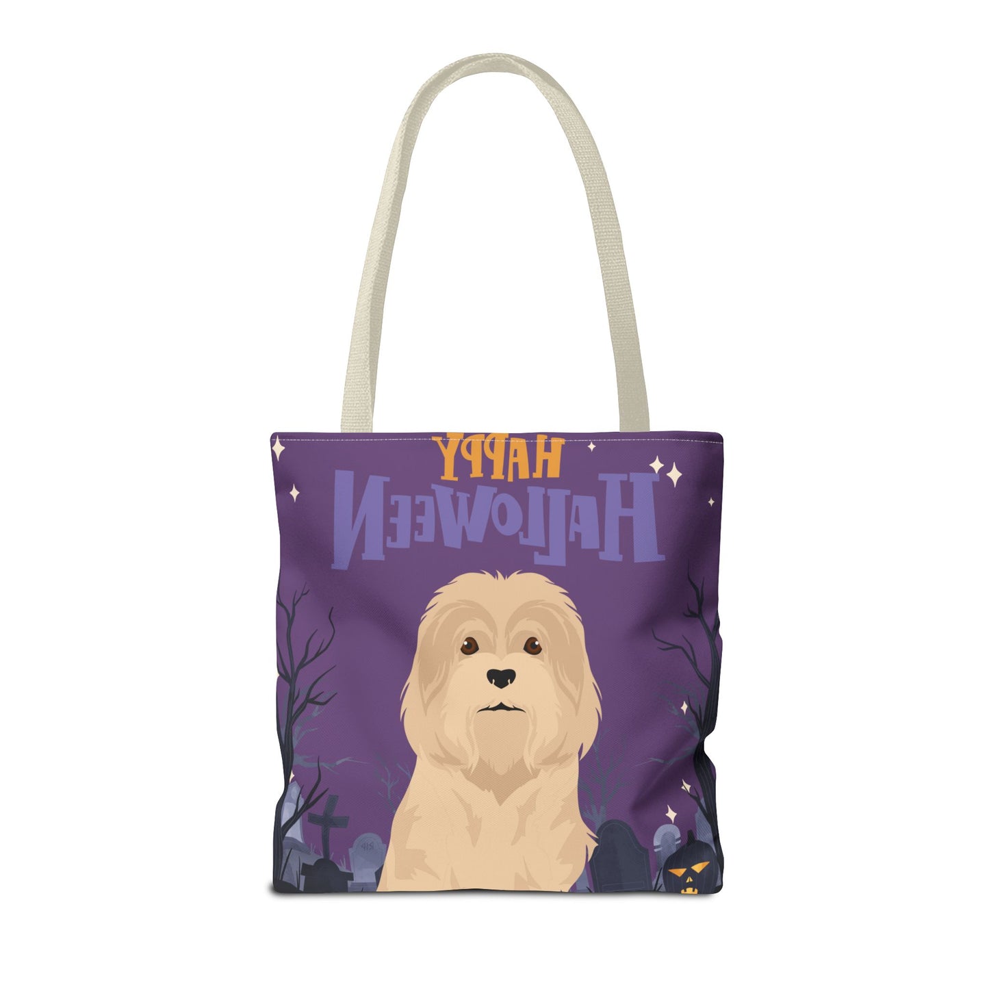 Lowchen Dog Happy Halloween Tote Bag 16x16