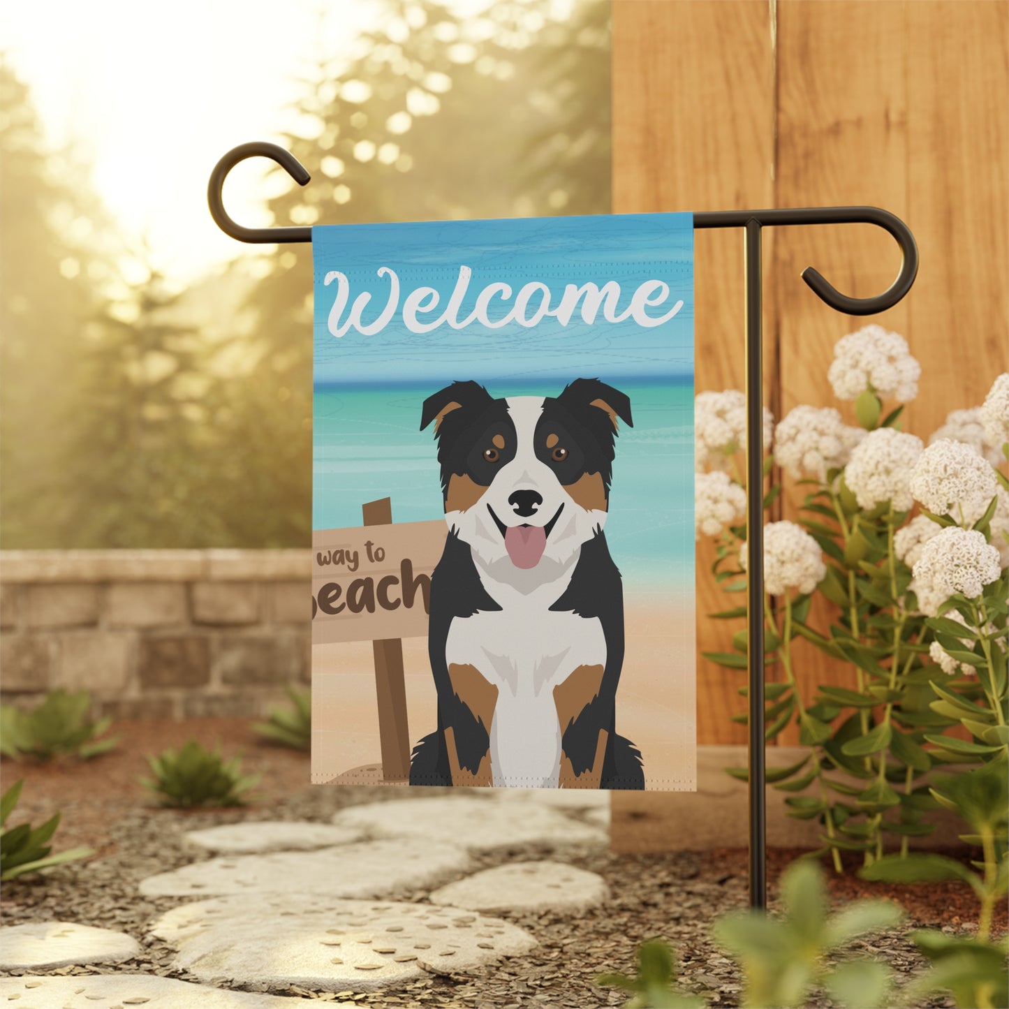 Border Collie Dog Garden Flag