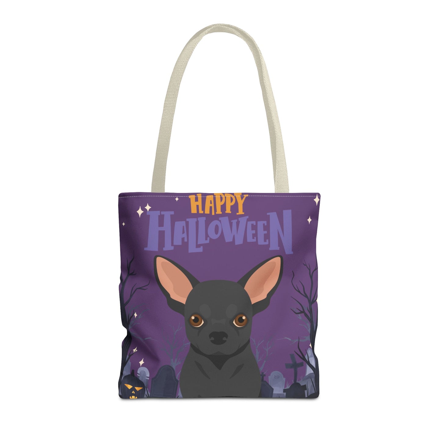 Chihuahua Dog Happy Halloween Tote Bag 16x16