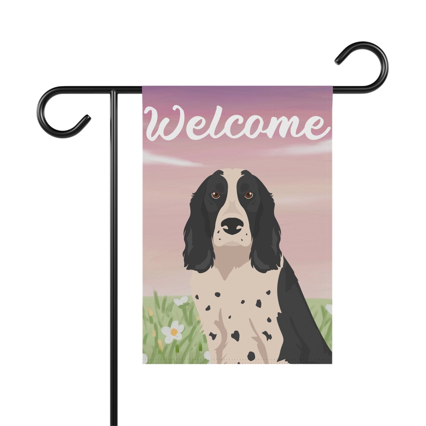 Russian Spaniel Dog Welcome Garden Flag