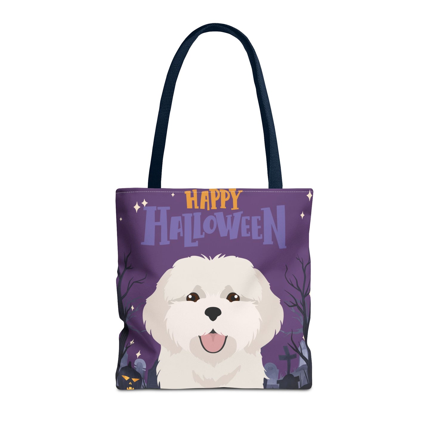 Coton de Tulear Dog Happy Halloween Tote Bag 16x16