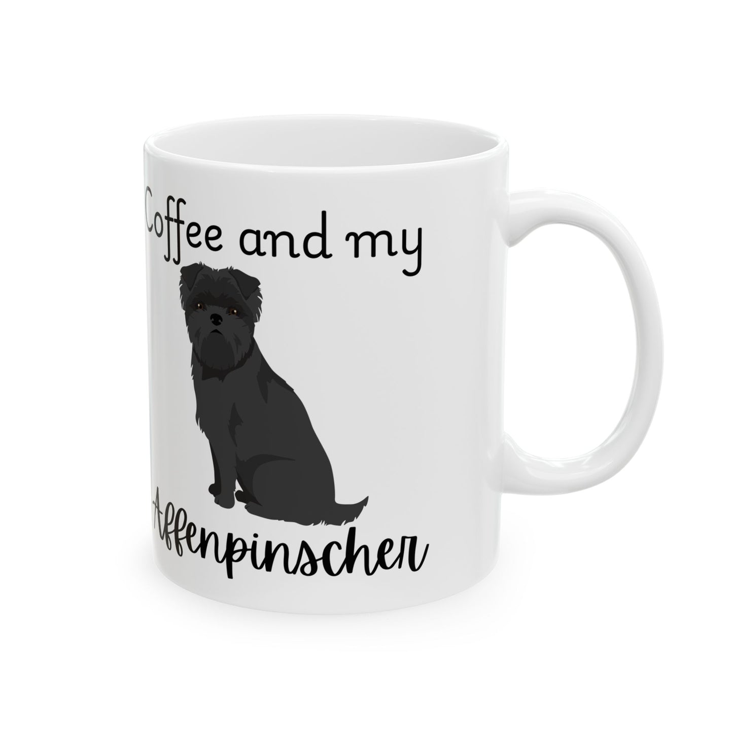 Coffee and My Affenoinscher Ceramic Mug | Dog Lover Gift, Pet Owner Cup, Cute Mug for Dog Moms, Funny Mug for Coffee Lovers