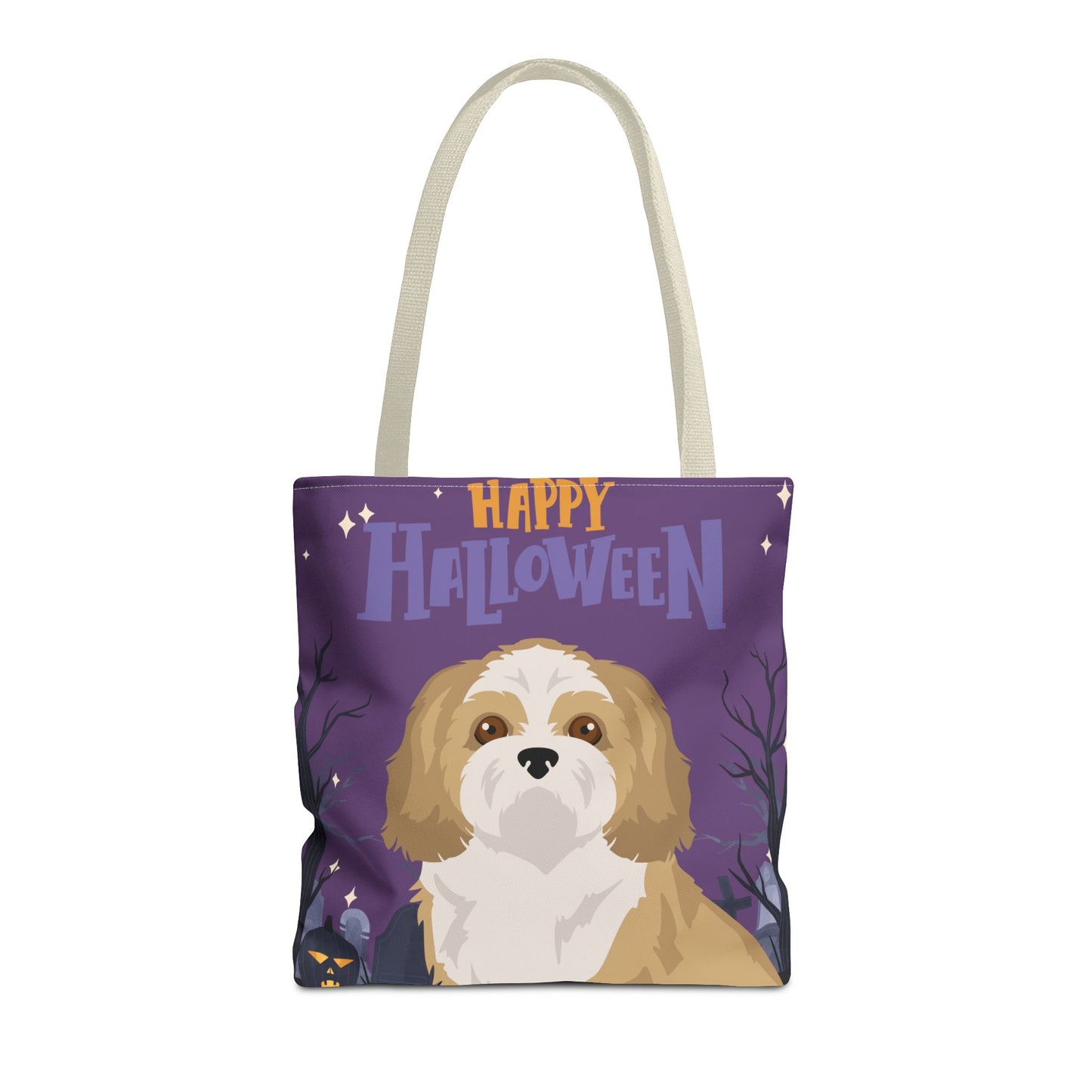 Shih Tzu Dog Happy Halloween Tote Bag 16x16