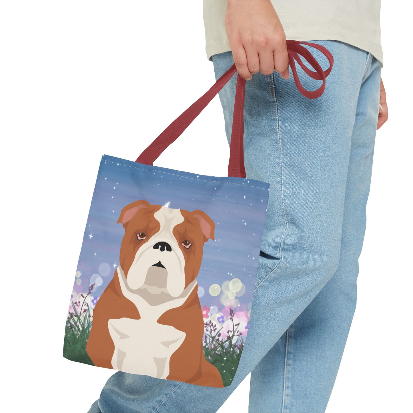 Bulldog Dog Tote Bag 13x13