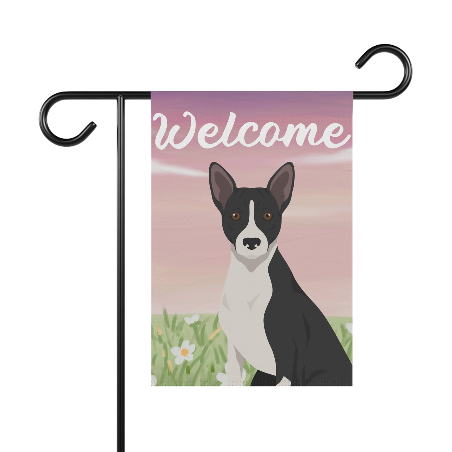 Basenji Dog Welcome Garden Flag