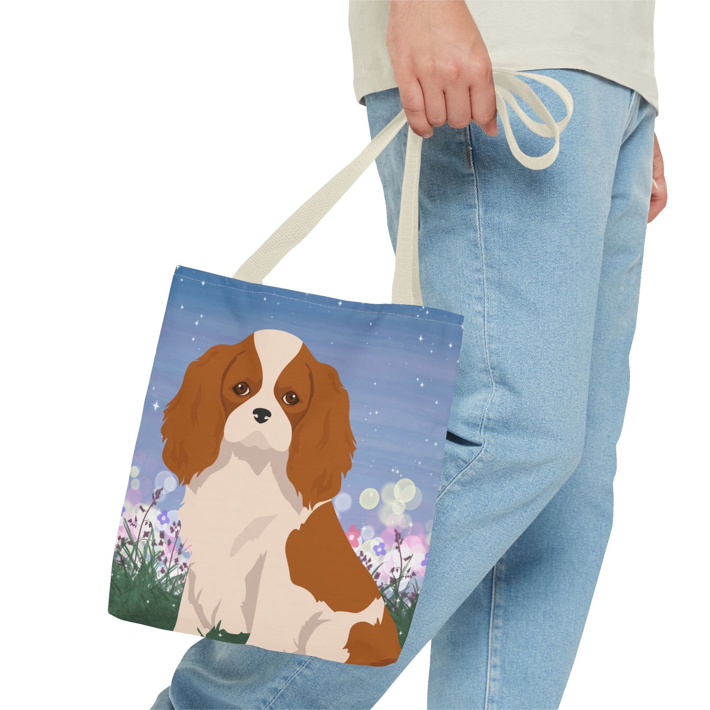 Cavalier King Charles Spaniel Dog Tote Bag 13x13