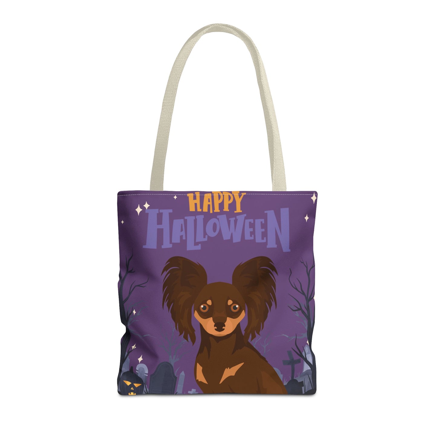 Russian Toy Terrier Dog Happy Halloween Tote Bag 16x16