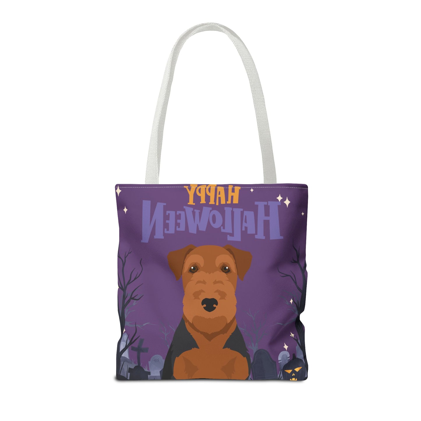 Welsh Terrier Dog Happy Halloween Tote Bag 16x16