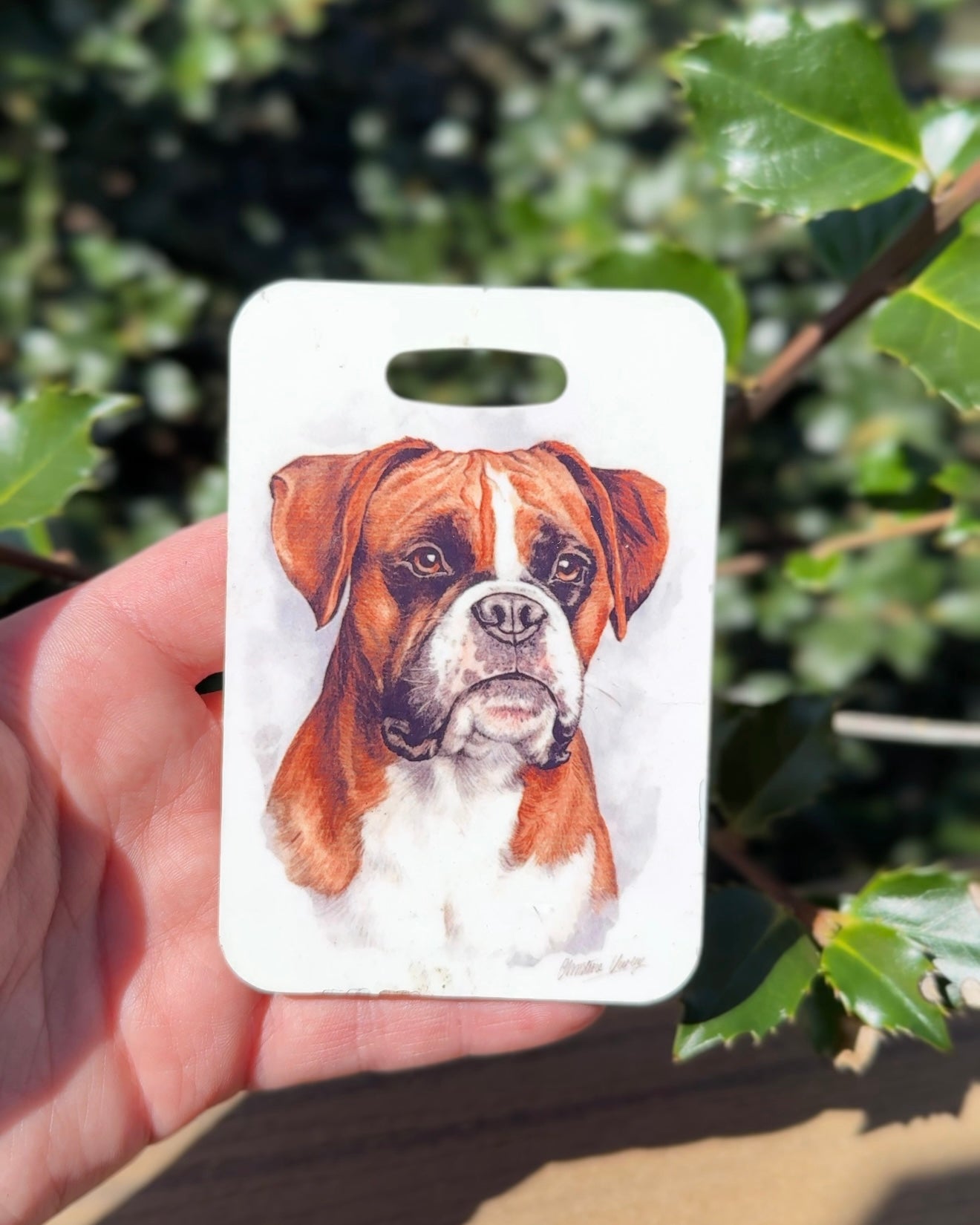 Boxer Dog Luggage Tag