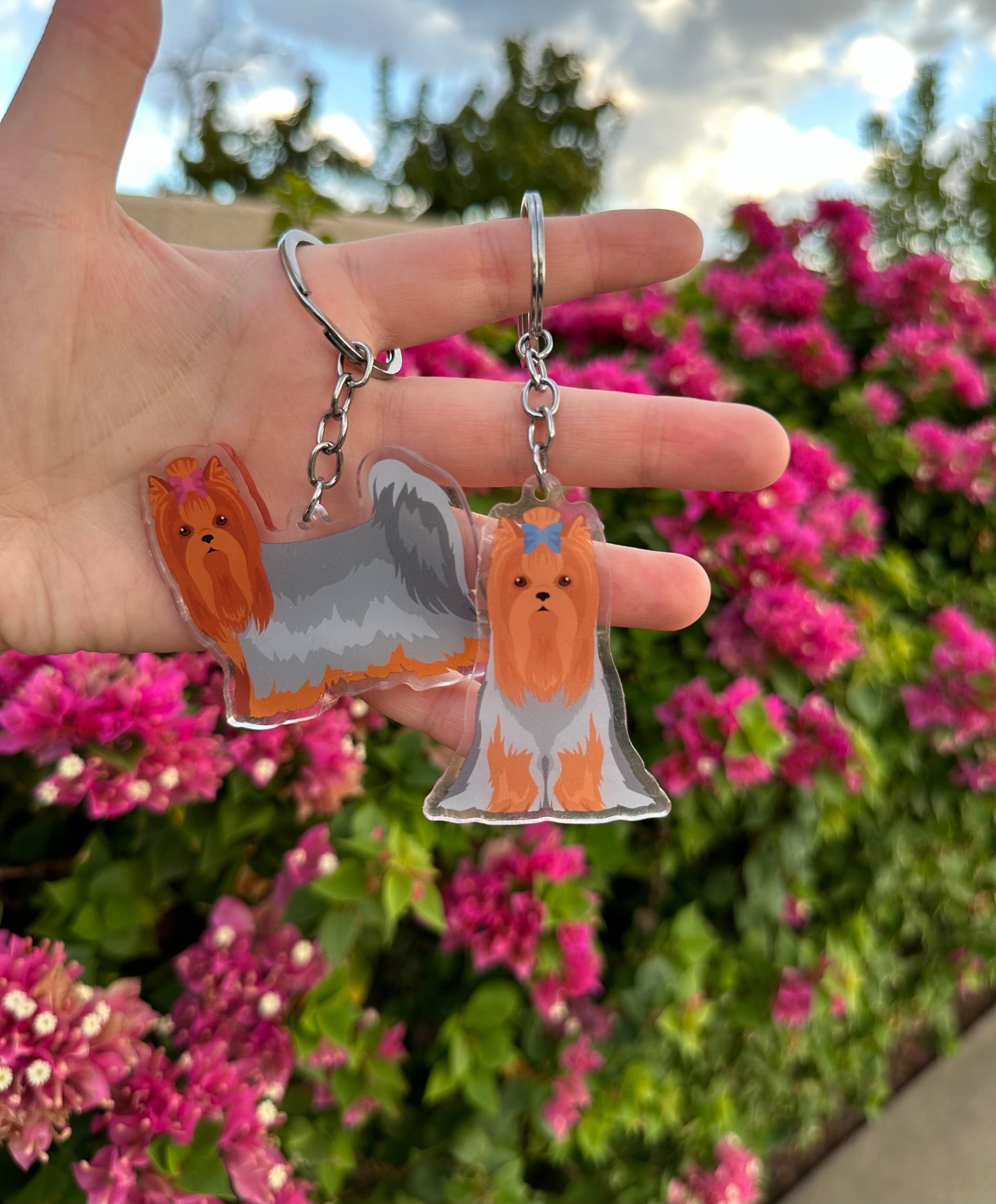 Yorkshire Terrier Dog 2.5in Acrylic Keychain