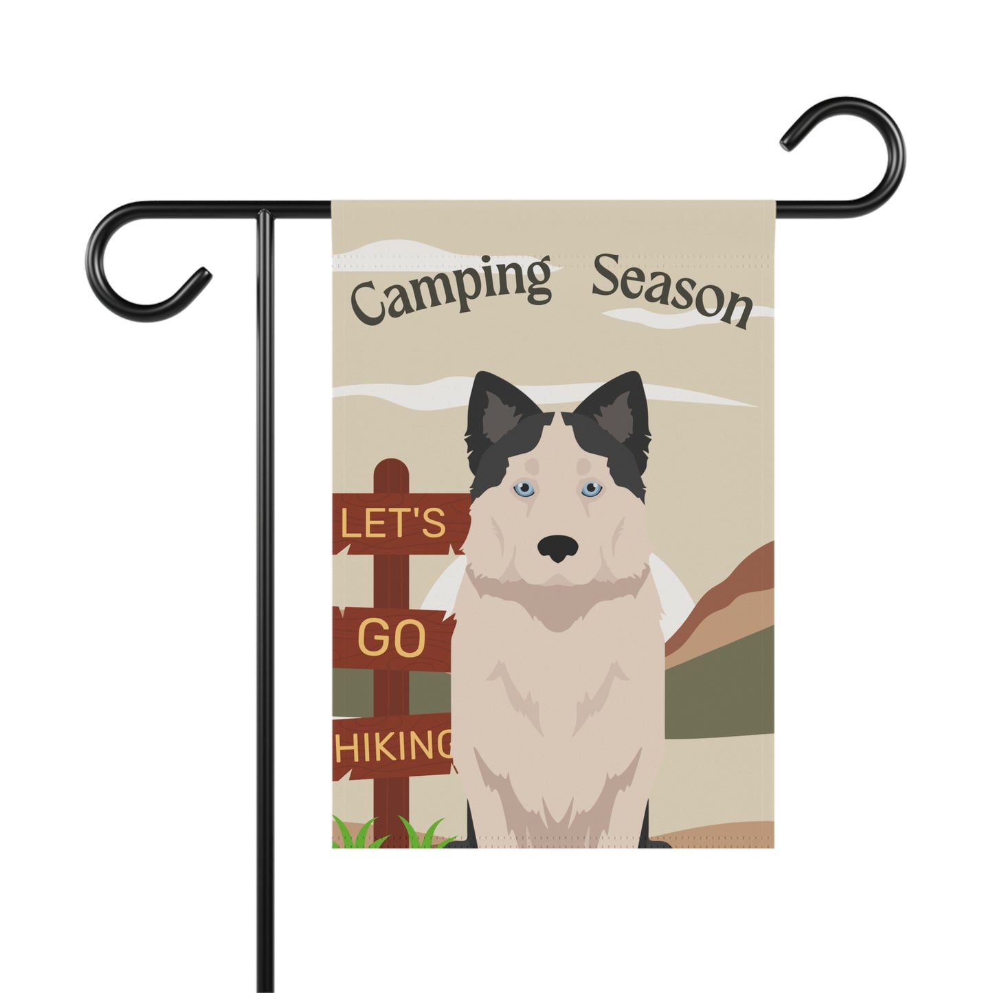 Yakutian Laika Dog Camping Garden Flag