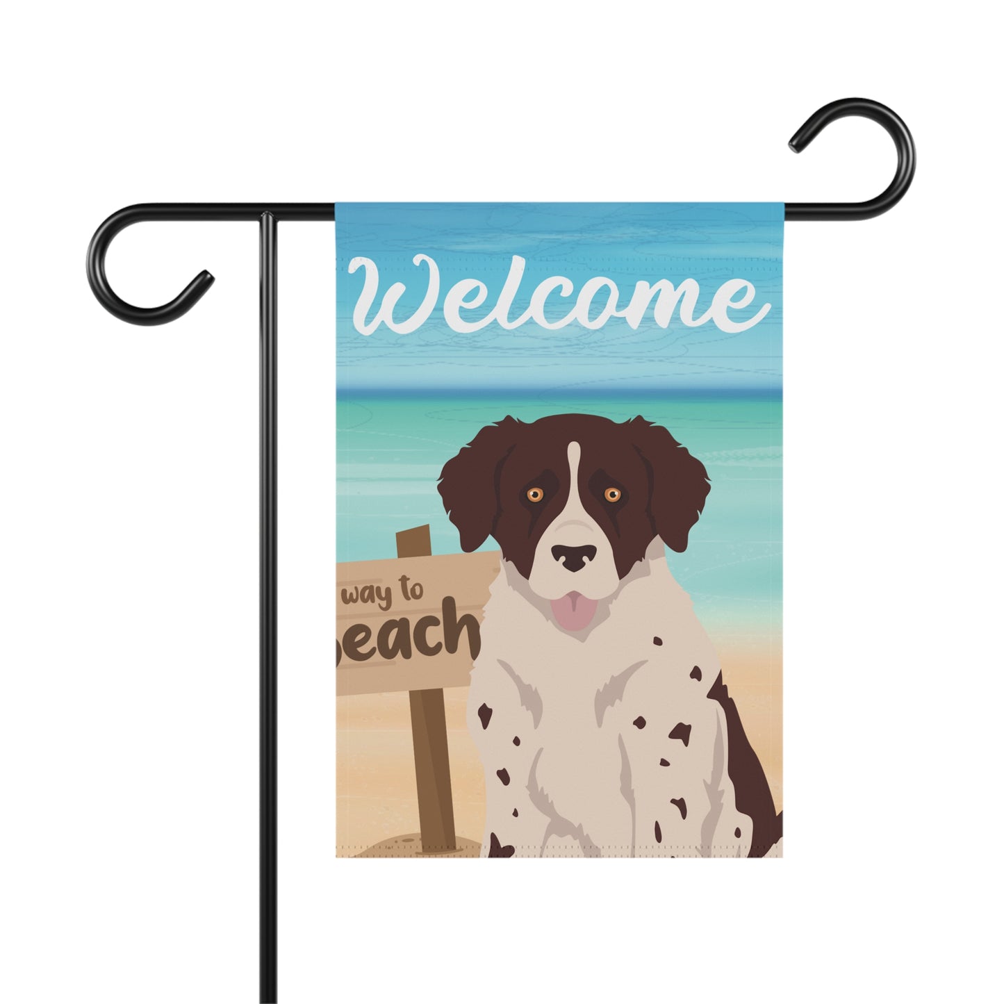Wetterhoun Dog Garden Flag