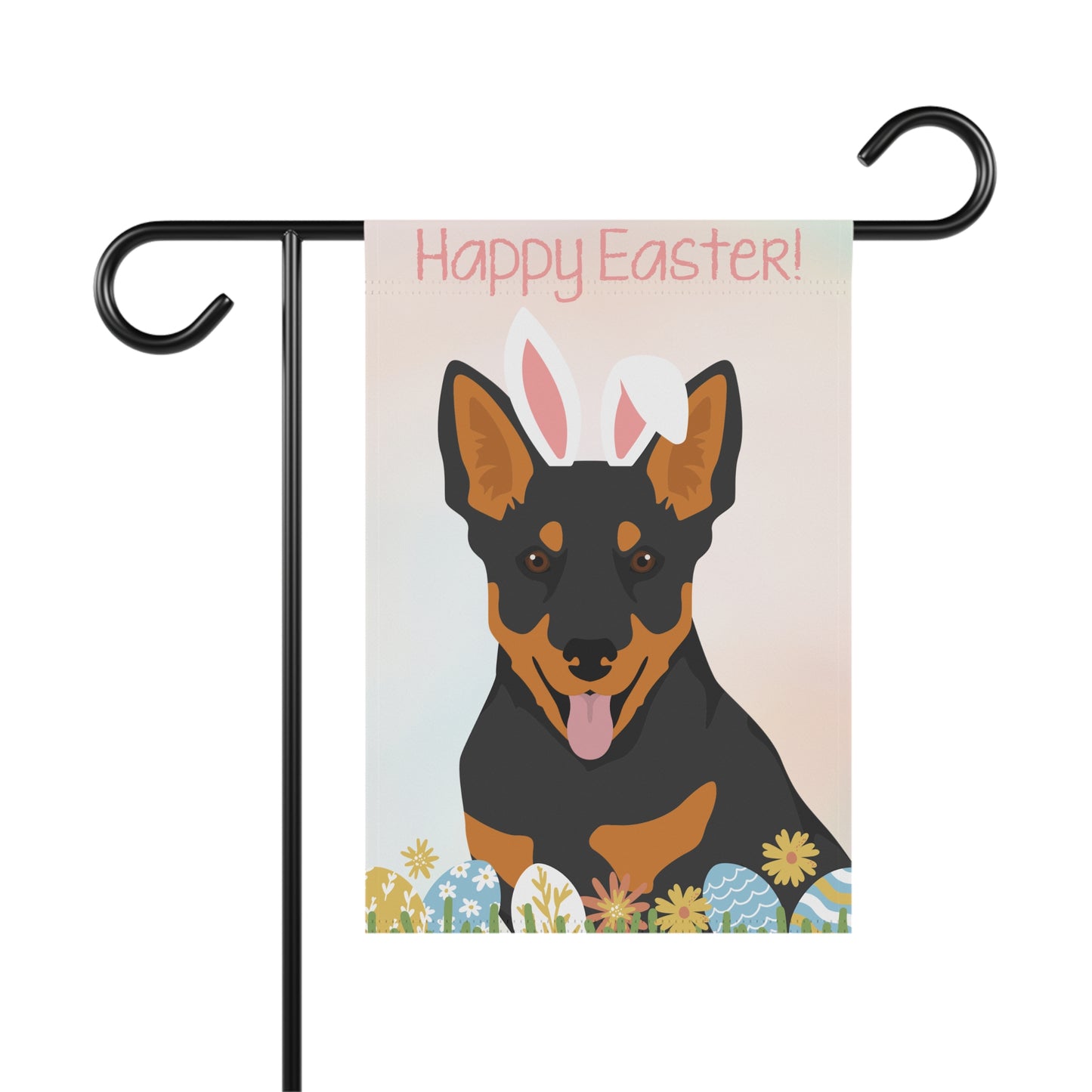 Lancashire Heeler Dog Happy Easter Garden Flag