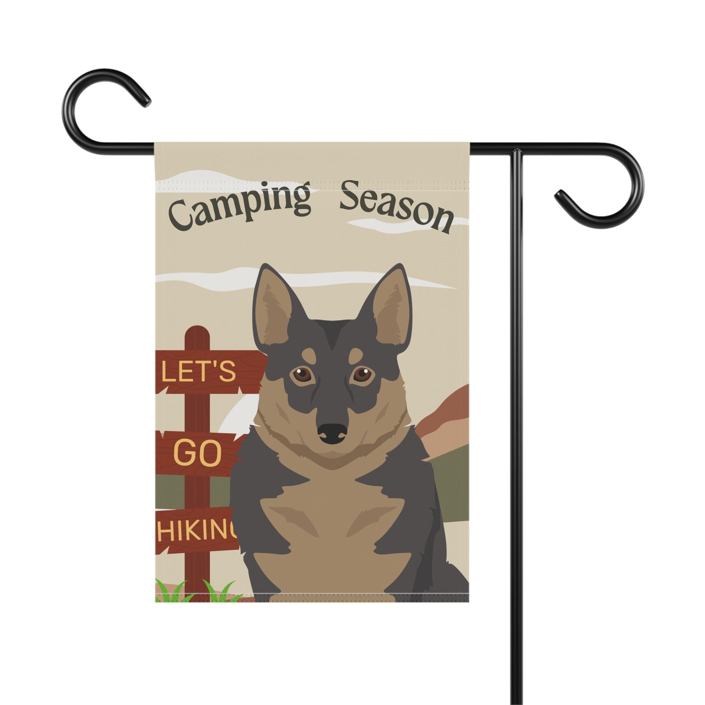 Swedish Vallhund Dog Camping Garden Flag