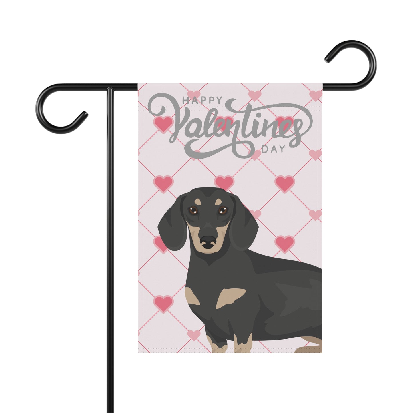 Dachshund Dog Valentines Day Garden Flag