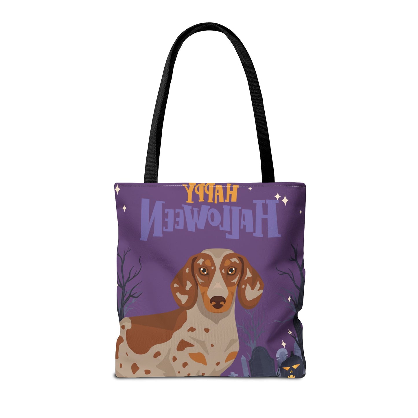 Dachshund Dog Happy Halloween Tote Bag 16x16