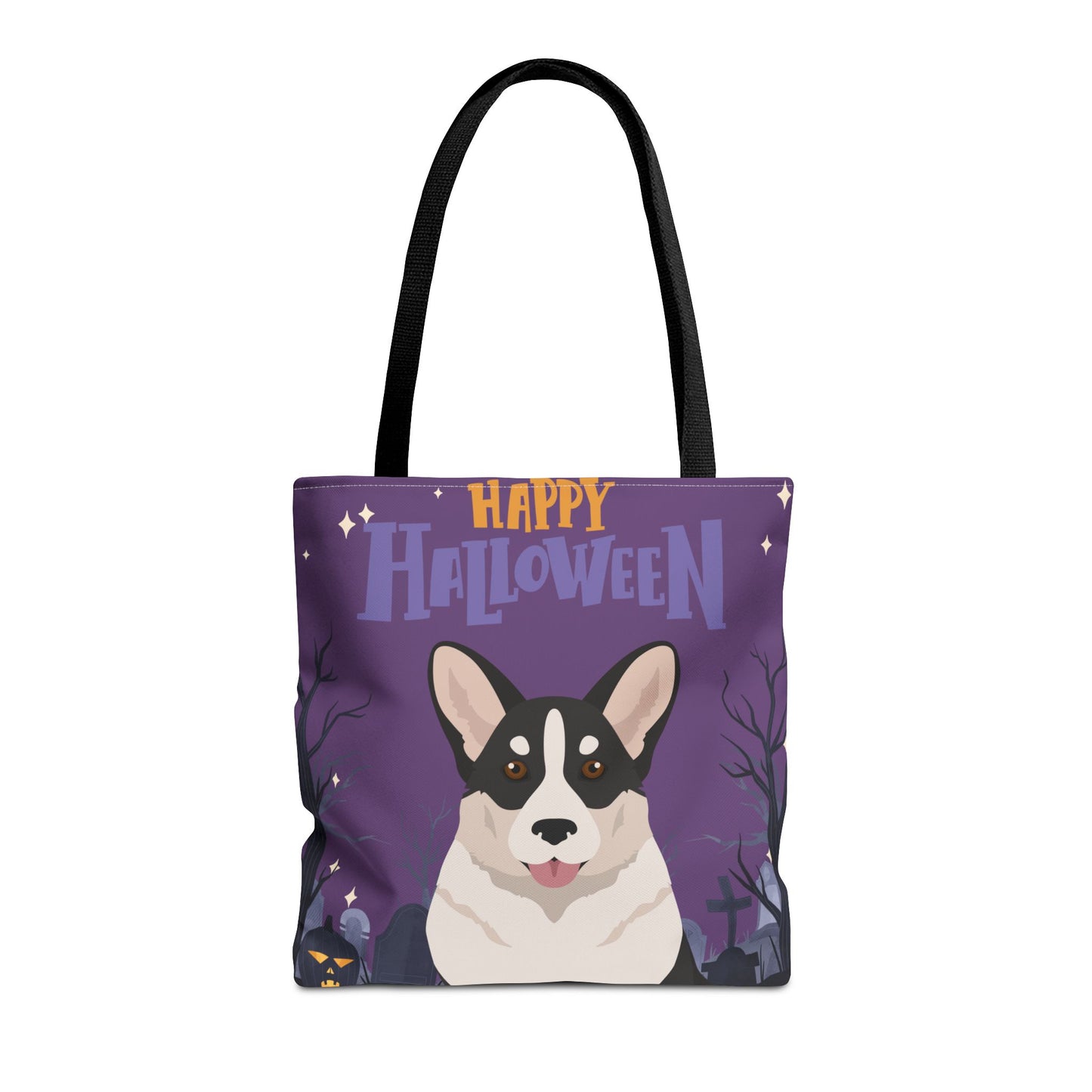 Cardigan Welsh Corgi Dog Happy Halloween Tote Bag 16x16