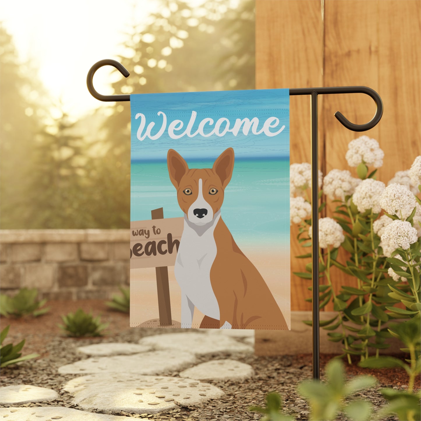 Basenji Dog Garden Flag