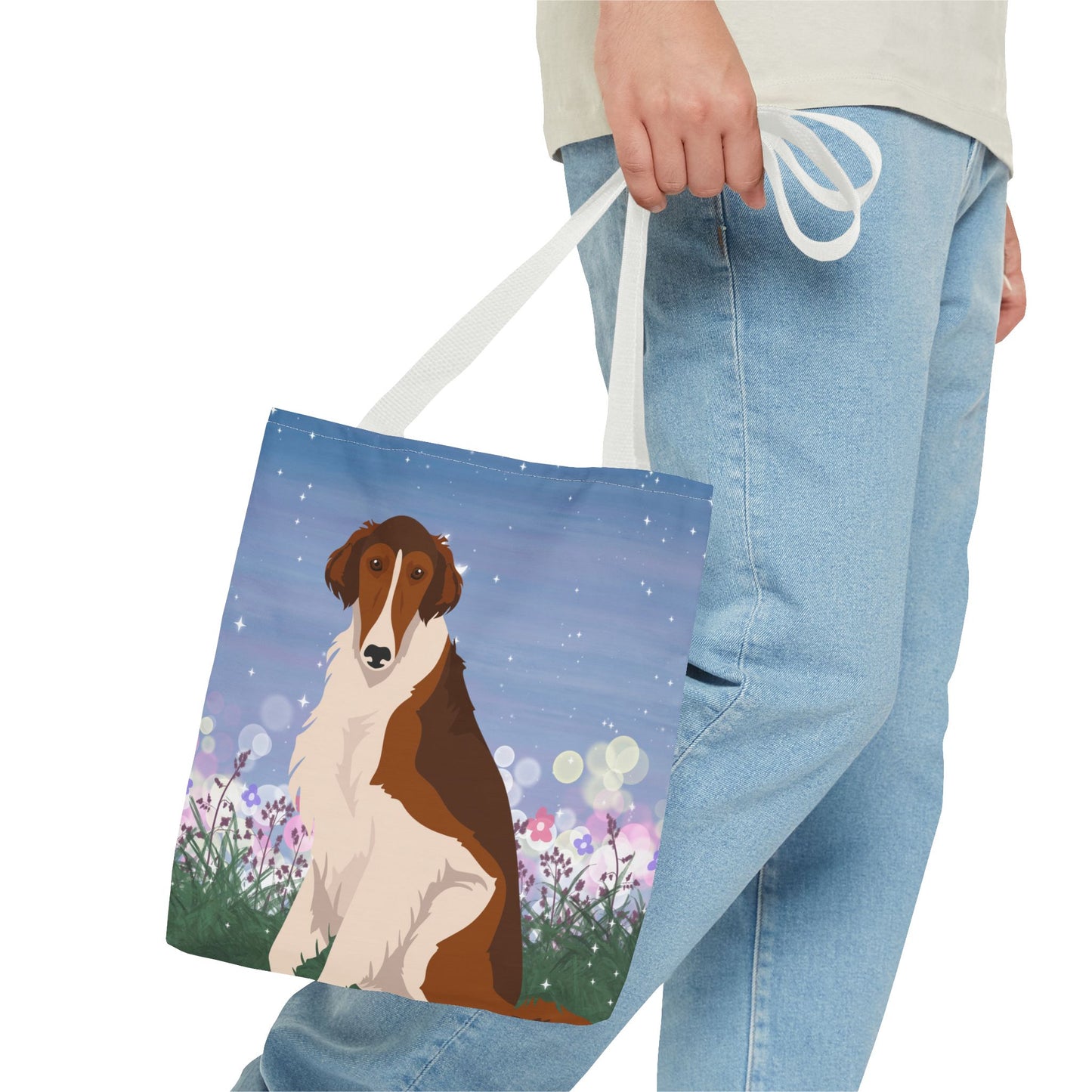 Borzoi Dog Tote Bag 13x13