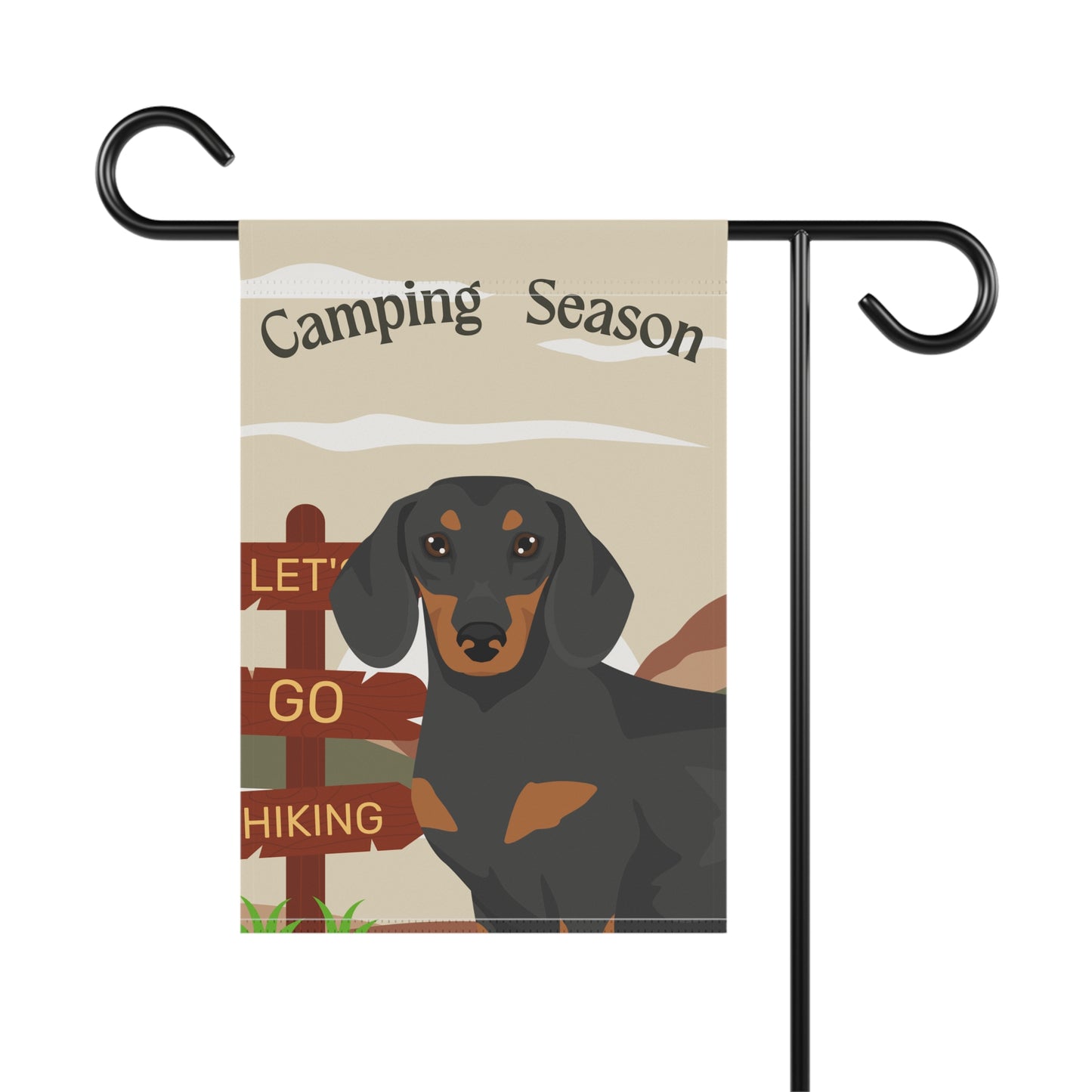 Dachshund Dog Camping Garden Flag