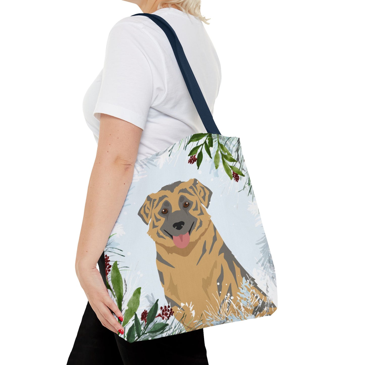 Aidi Dog Christmas Holiday Tote Bag 16x16