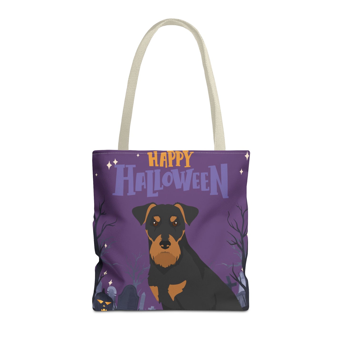 Jadgterrier Dog Happy Halloween Tote Bag 16x16