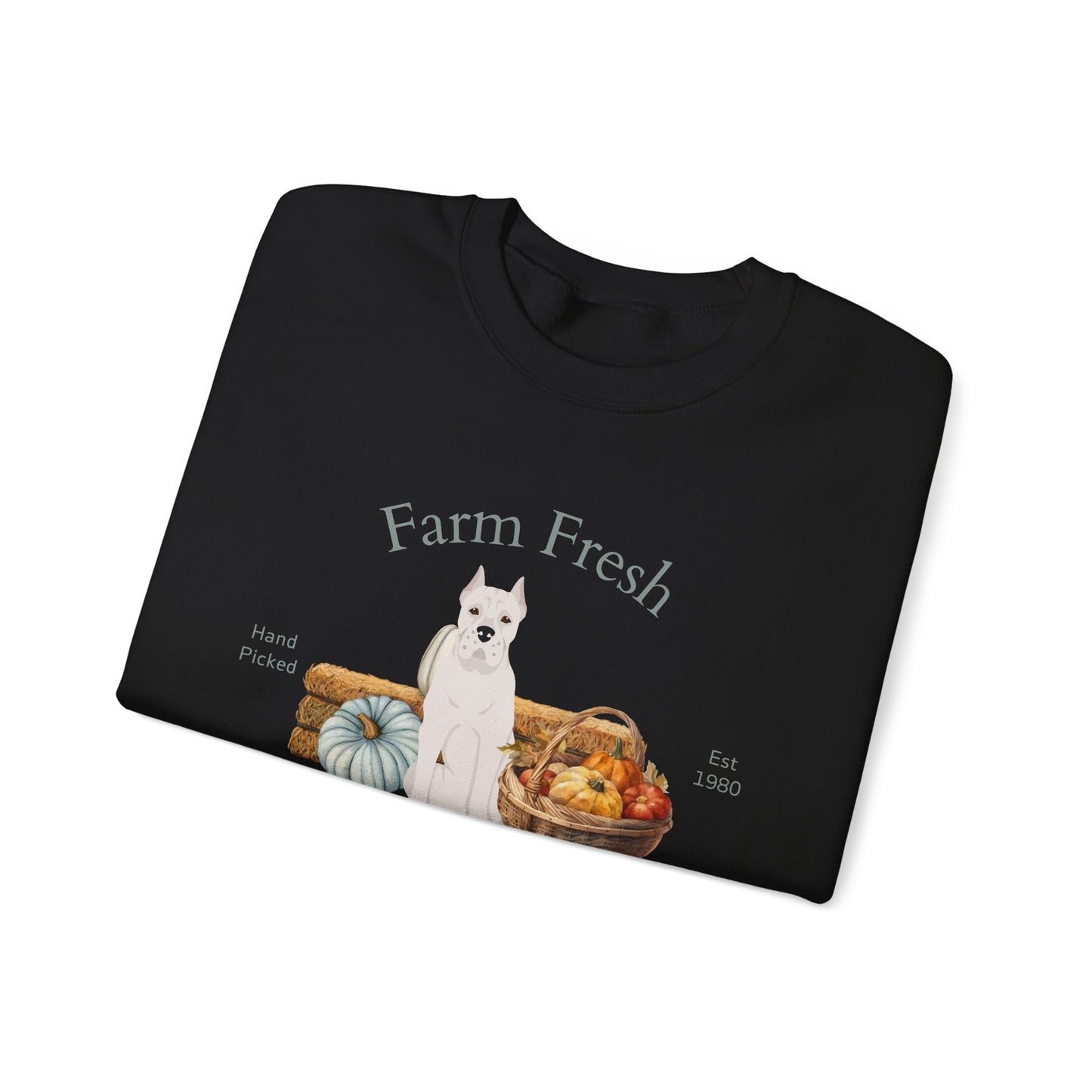 Dogo Argentino Dog Fall Farm Fresh Unisex Heavy Blend Crewneck Sweatshirt