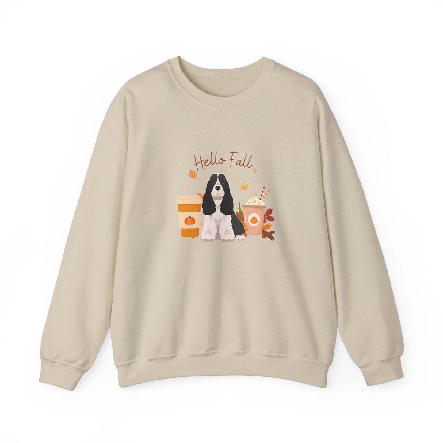 Cocker Spaniel Dog Fall Unisex Heavy Blend Crewneck Sweatshirt