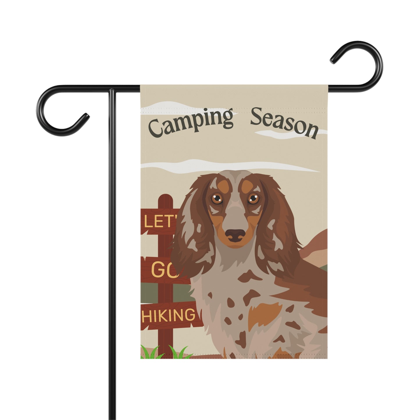 Dachshund Dog Camping Garden Flag