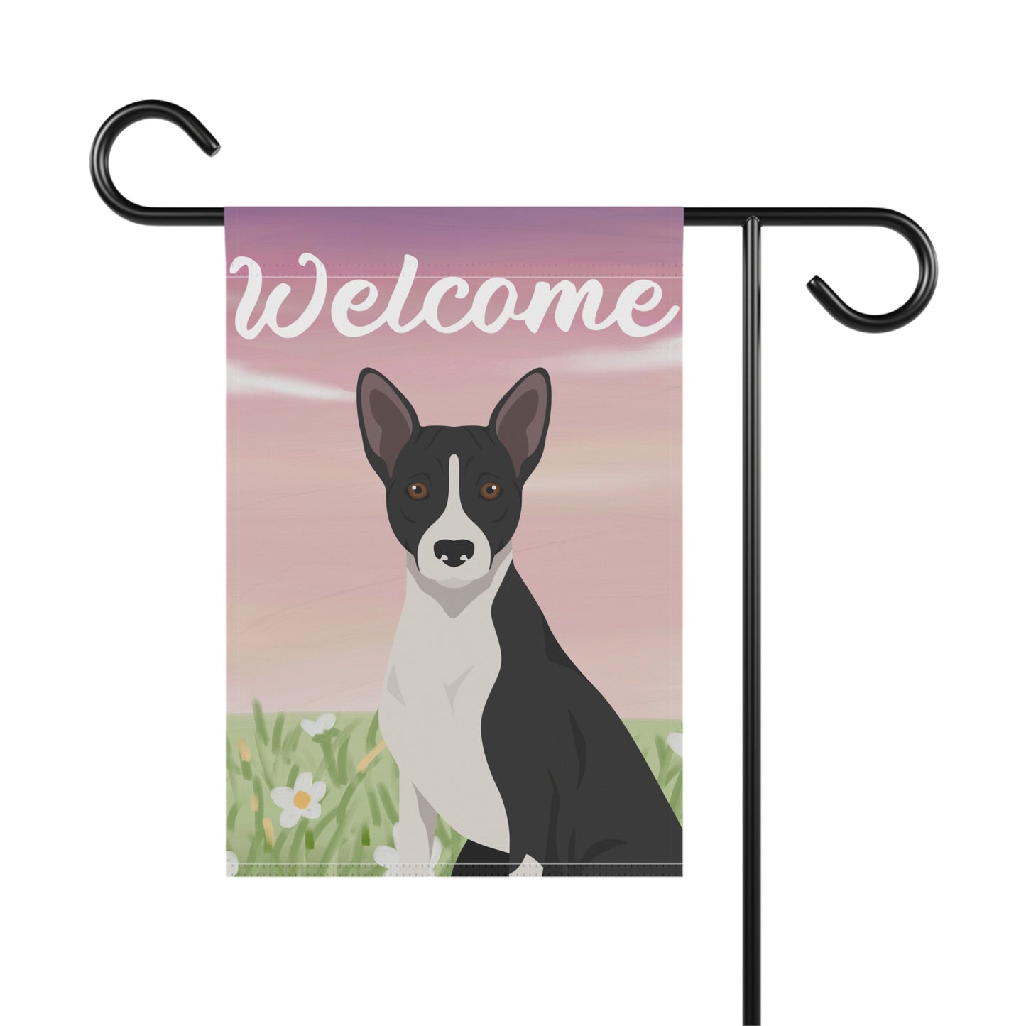 Basenji Dog Welcome Garden Flag
