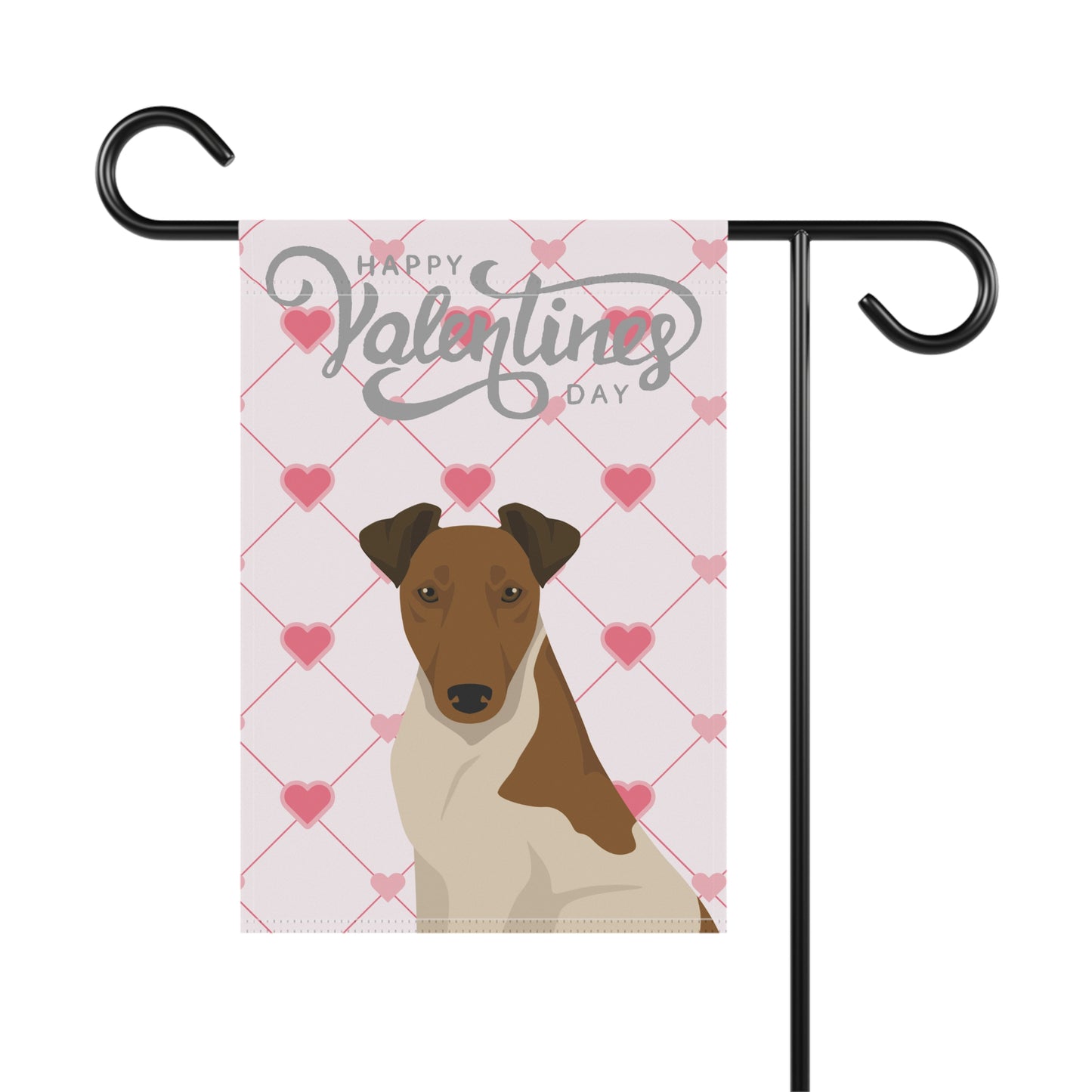 Smooth Fox Terrier Dog Valentines Day Garden Flag