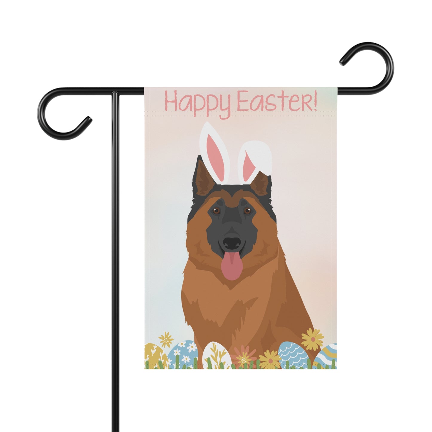 Belgian Tervuren Dog Happy Easter Garden Flag