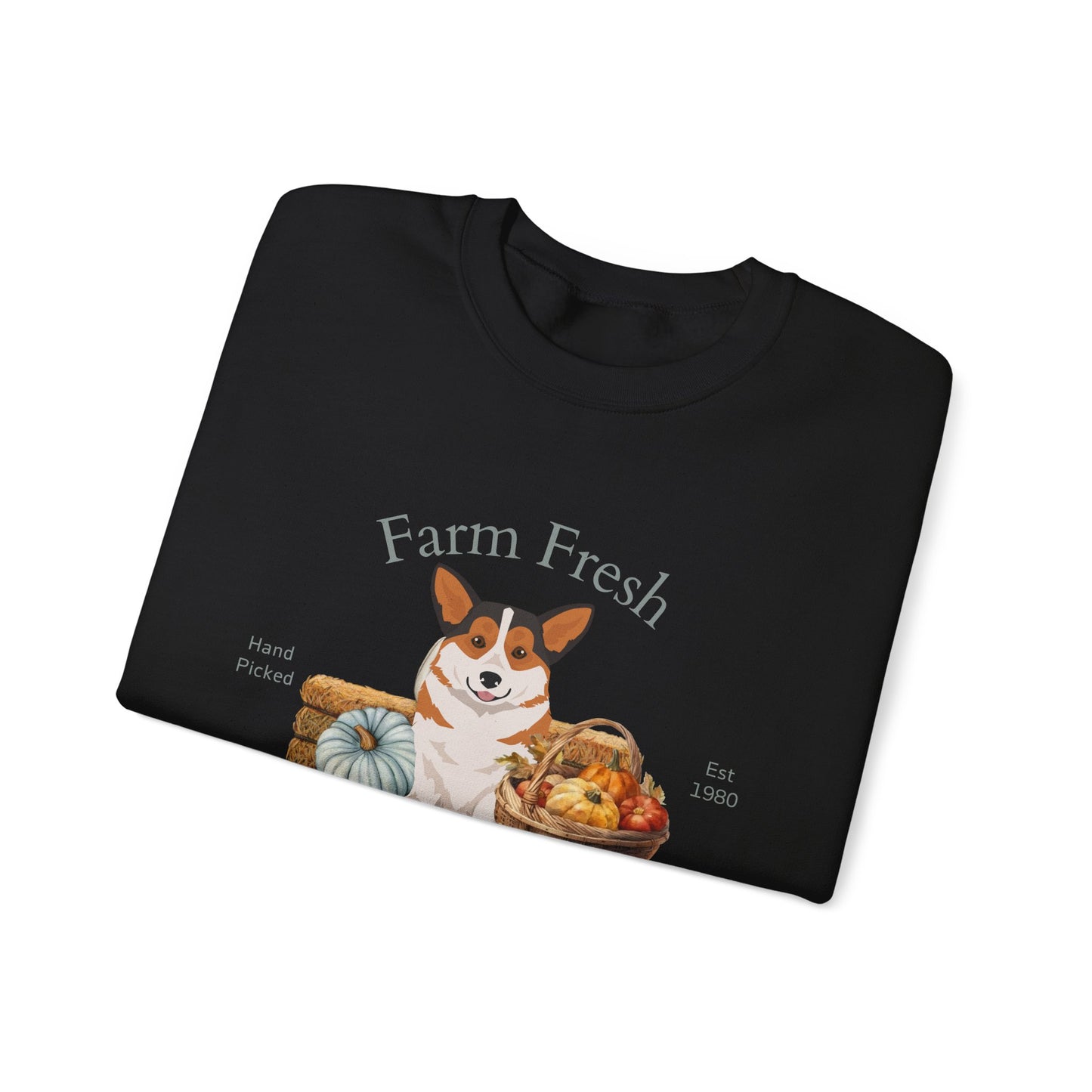 Pembroke Welsh Corgi Dog Fall Farm Fresh Unisex Heavy Blend Crewneck Sweatshirt