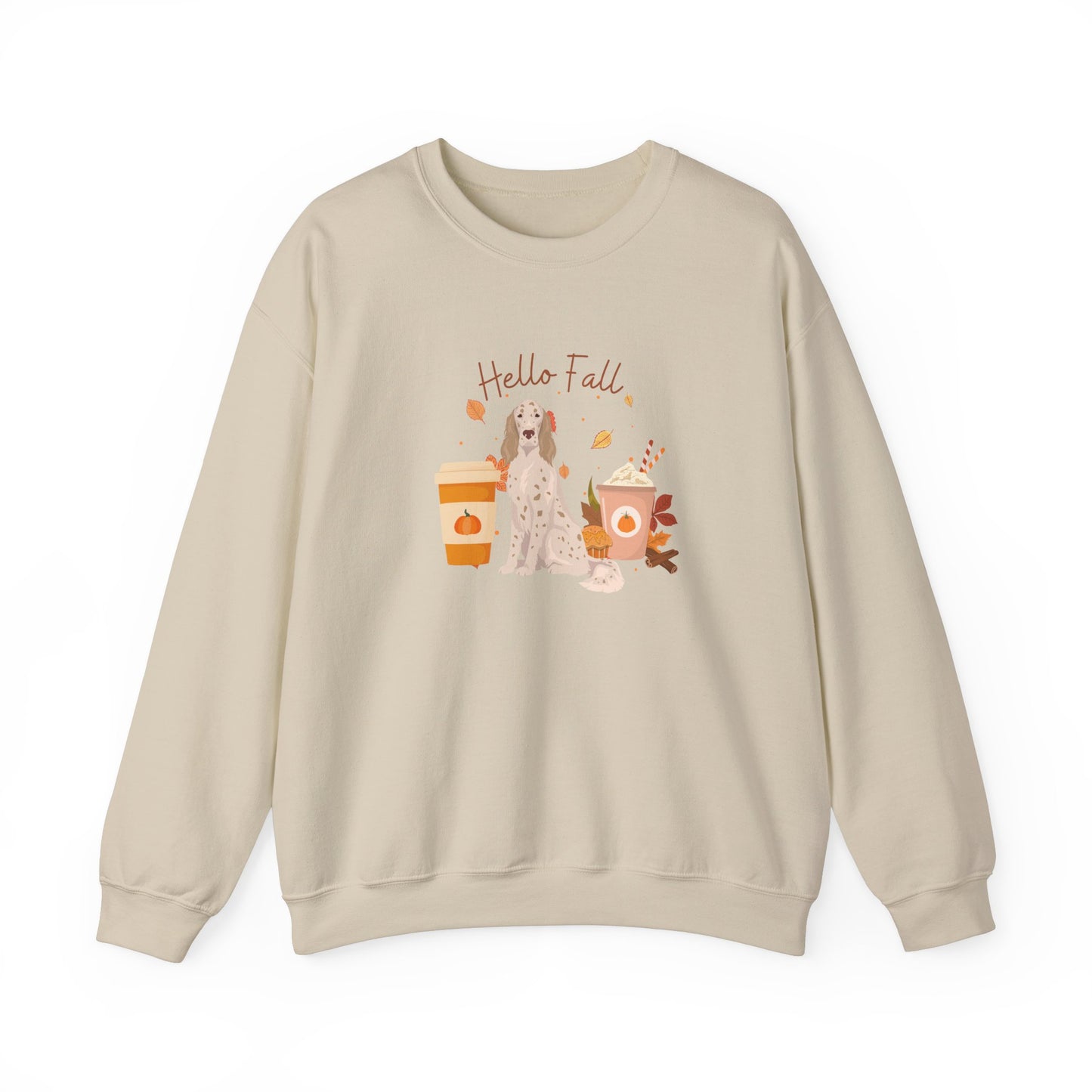 English Setter Dog Fall Unisex Heavy Blend Crewneck Sweatshirt