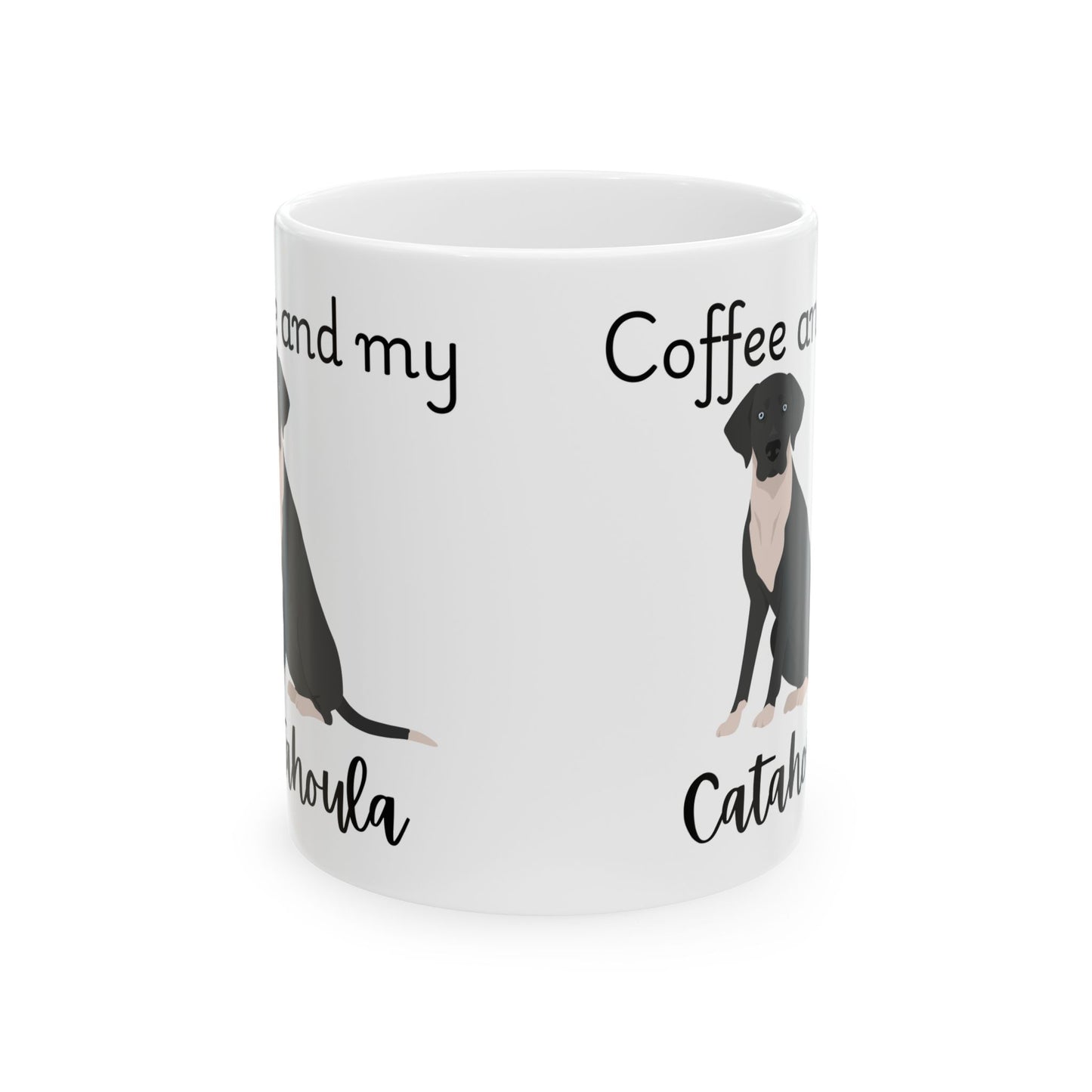 Coffee and My Catahoula Ceramic Mug | Dog Lover Gift, Pet Owner Cup, Cute Mug for Dog Moms, Funny Mug for Coffee Lovers