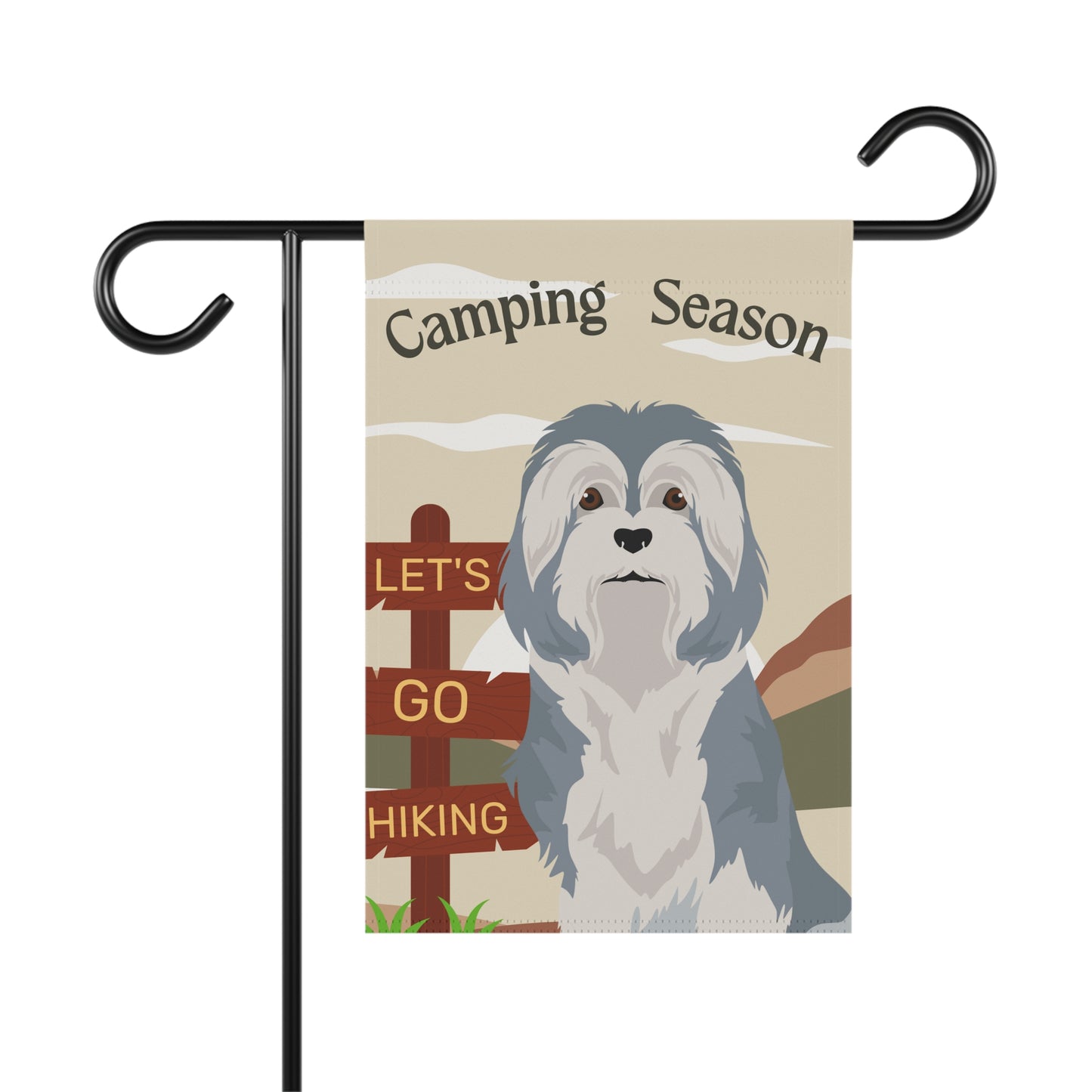 Lowchen Dog Camping Garden Flag