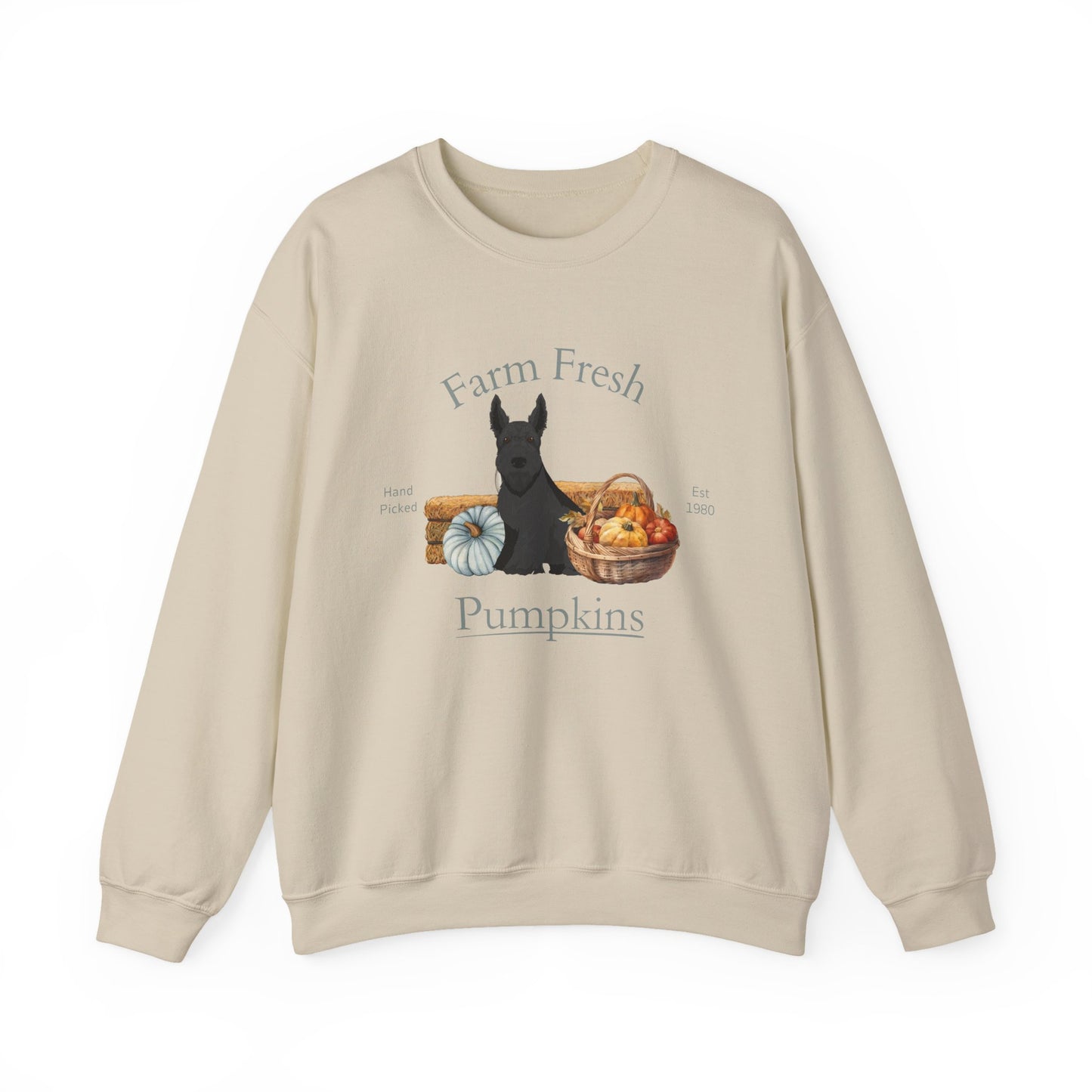 Scottish Terrier Dog Fall Farm Fresh Unisex Heavy Blend Crewneck Sweatshirt