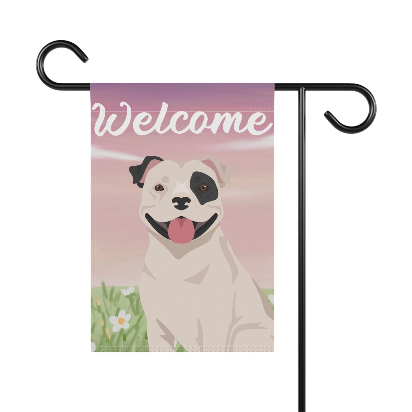 Staffordshire Bull Terrier Dog Welcome Garden Flag