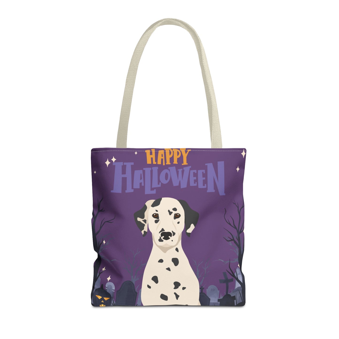 Dalmatian Dog Happy Halloween Tote Bag 16x16
