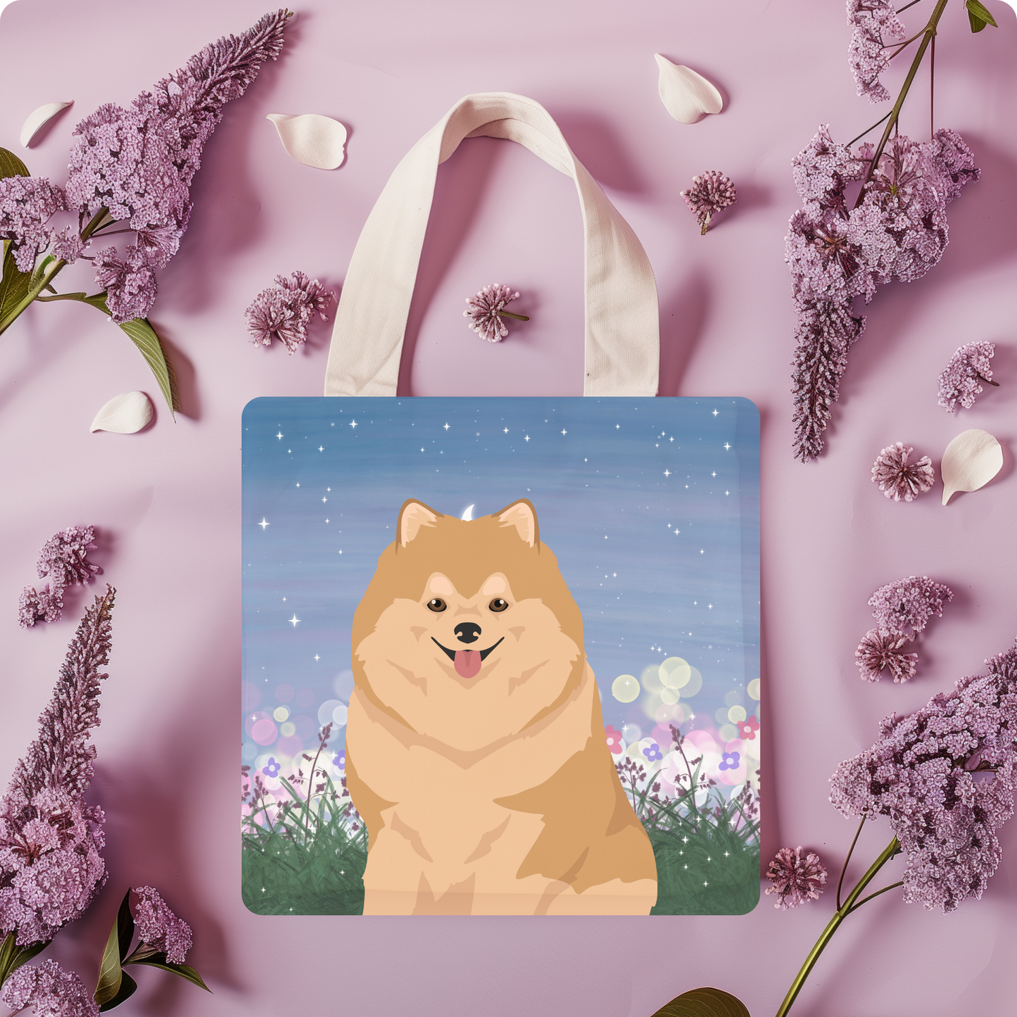 Pomeranian Dog Tote Bag 13x13