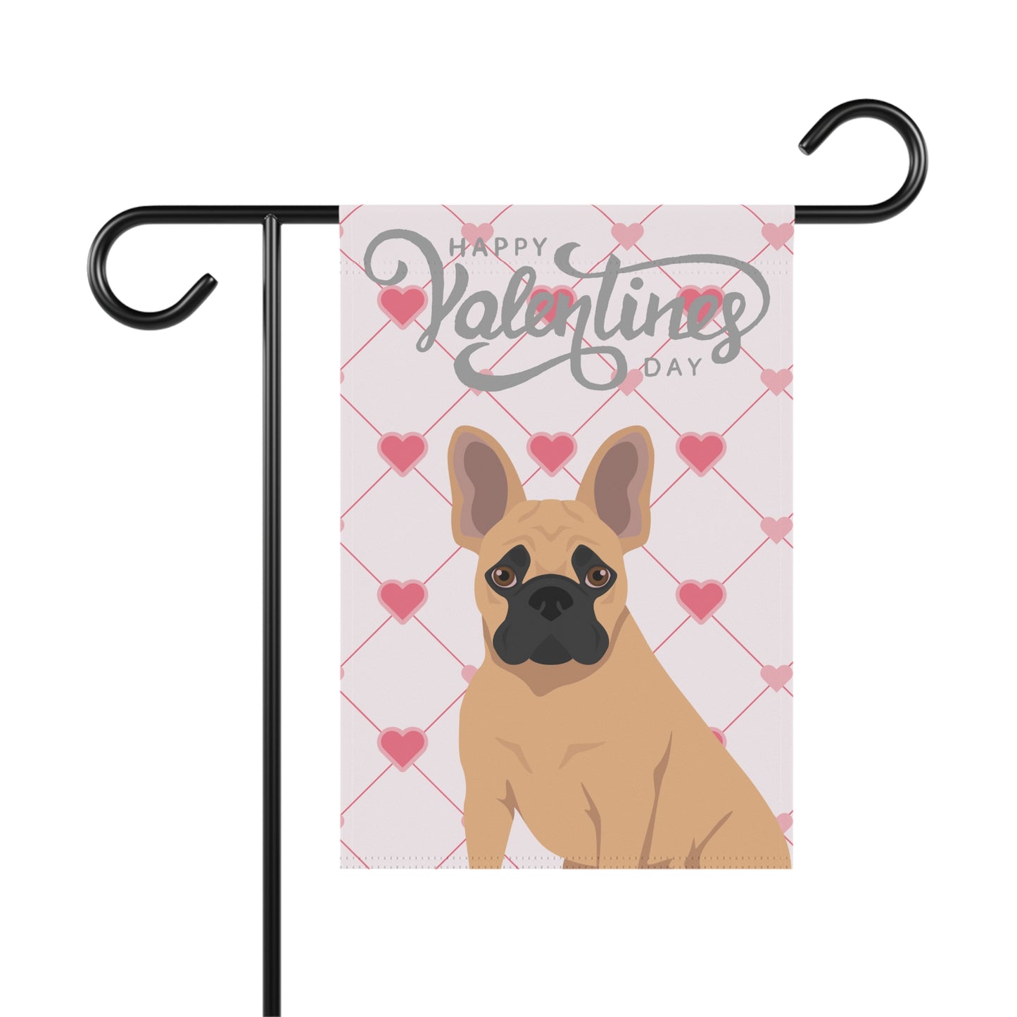 French Bulldog Dog Valentines Day Garden Flag