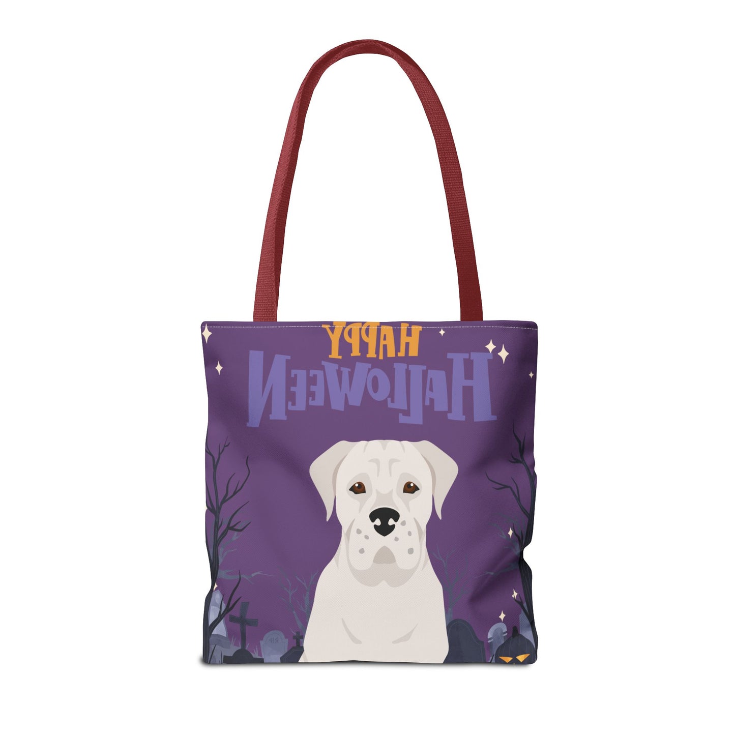 Dogo Argentino Dog Happy Halloween Tote Bag 16x16