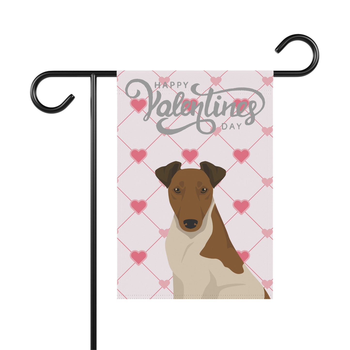 Smooth Fox Terrier Dog Valentines Day Garden Flag