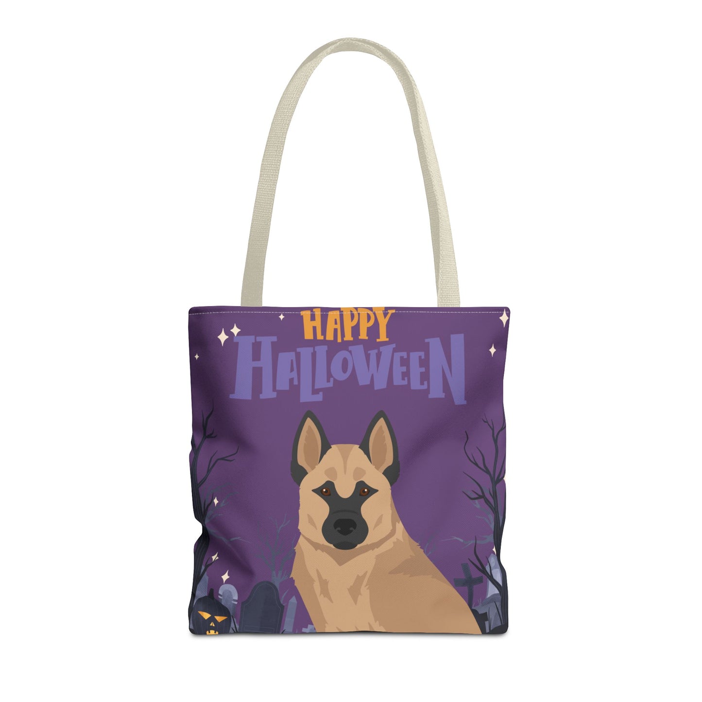Hallefors Elkhound Dog Happy Halloween Tote Bag 16x16