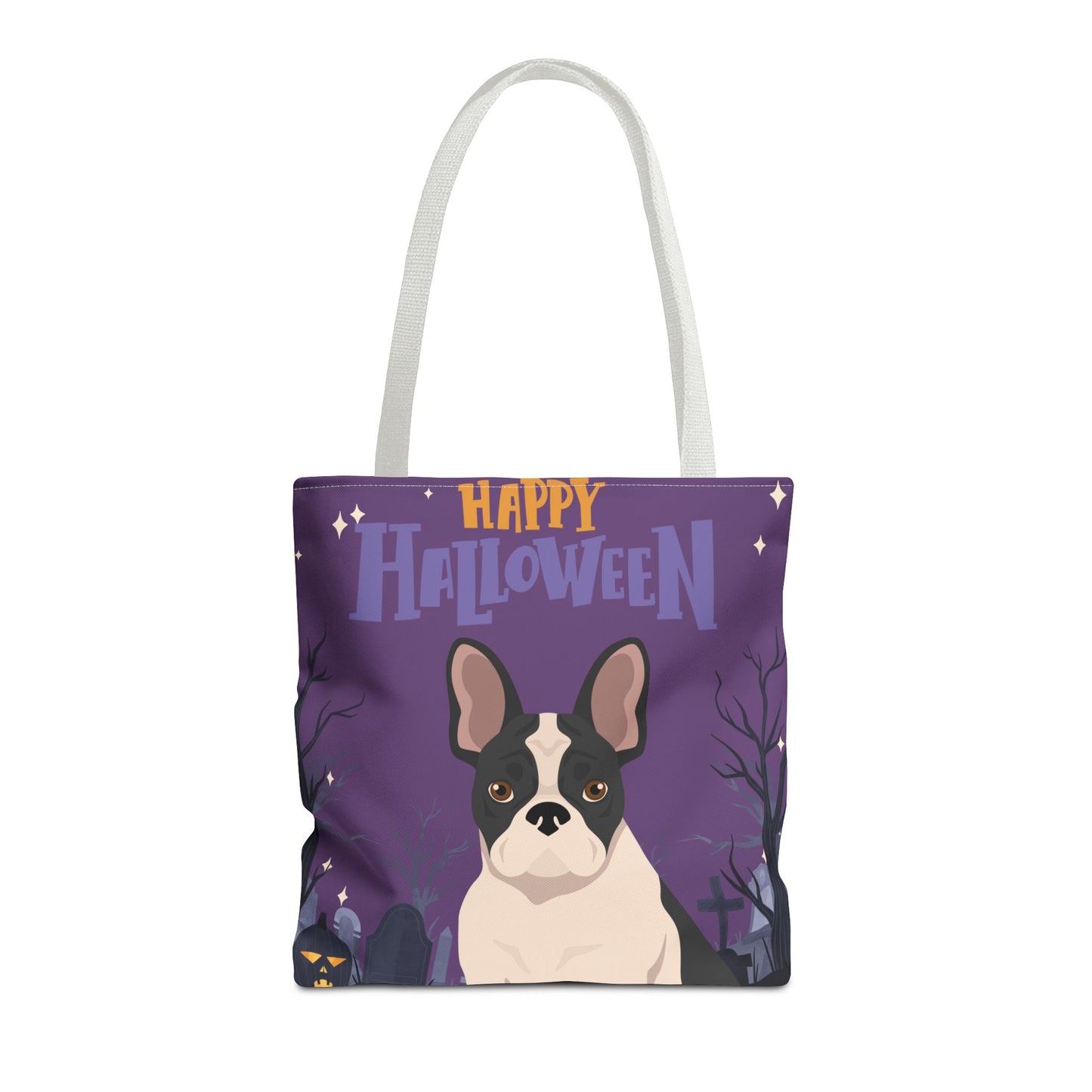 French Bulldog Dog Happy Halloween Tote Bag 16x16