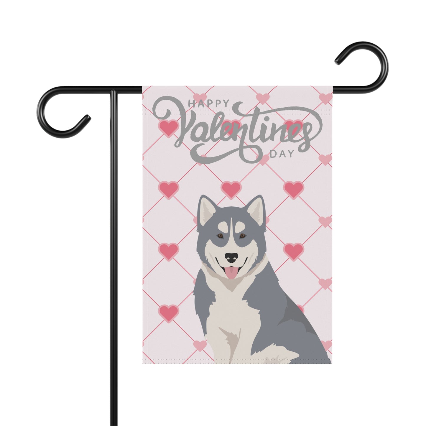 Canadian Inuit Dog Valentines Day Garden Flag