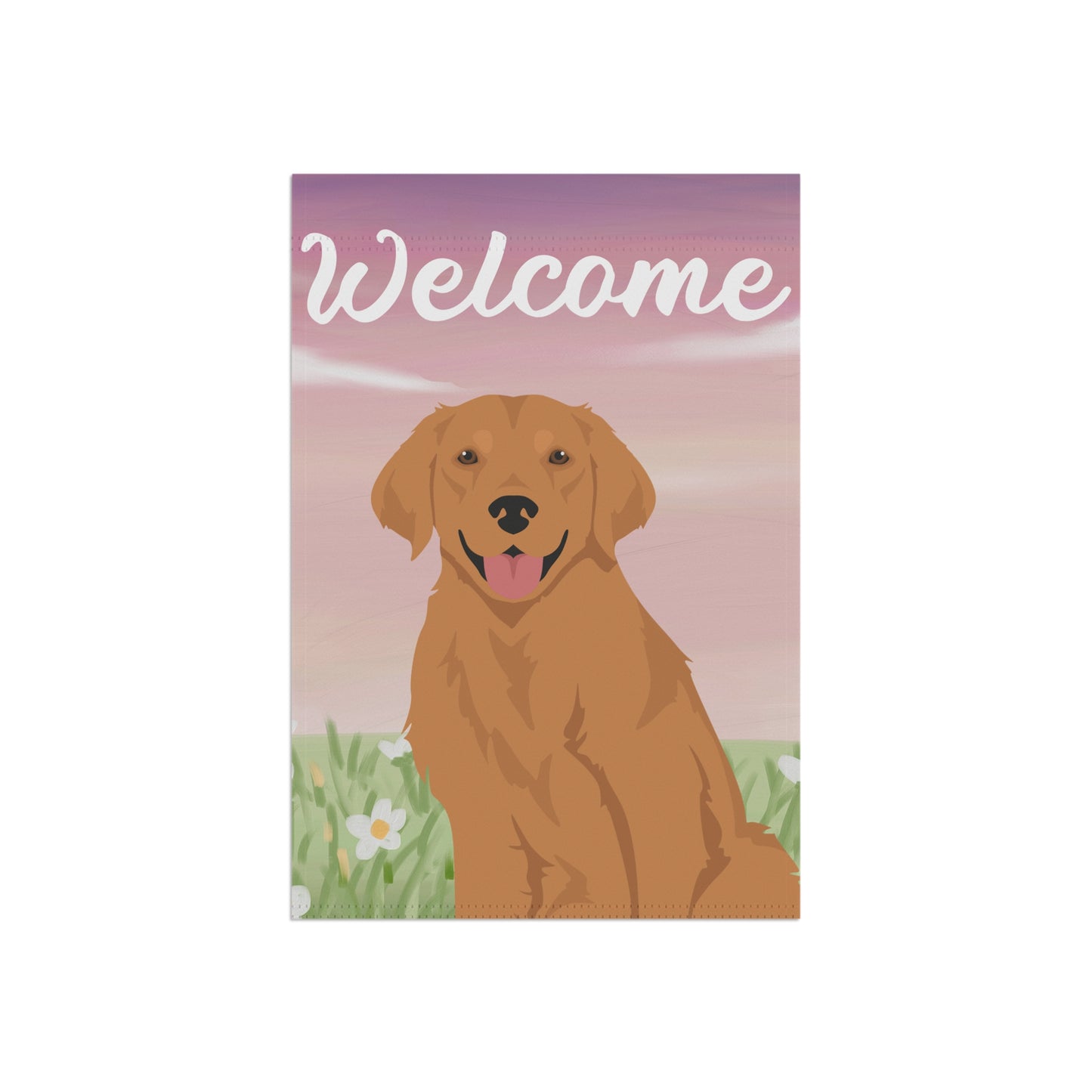 Golden Retriever Welcome Garden Flag 12x18