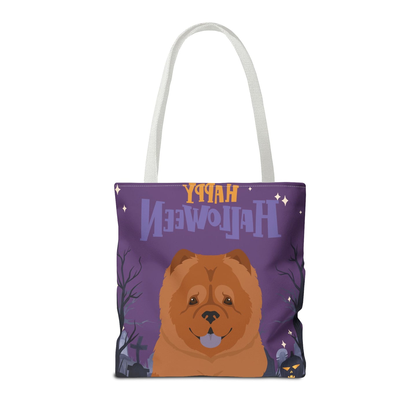 Chow Chow Dog Happy Halloween Tote Bag 16x16