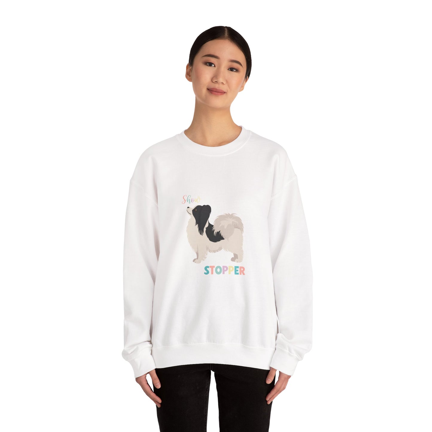Papillon Dog Unisex Heavy Blend Crewneck Sweatshirt