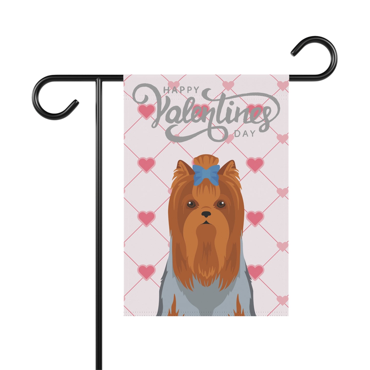 Yorkshire Terrier Dog Valentines Day Garden Flag
